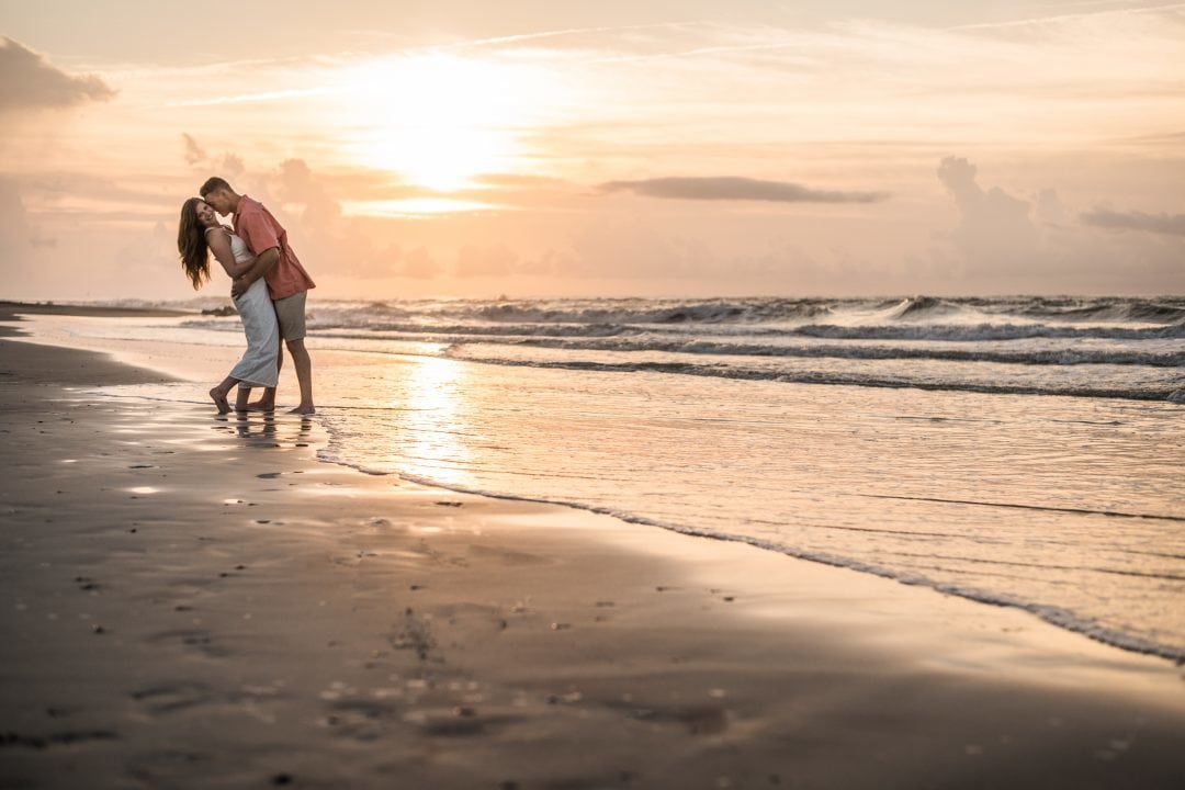 Tybee Island Wedding Photographer Sunrise Engagement Photos With