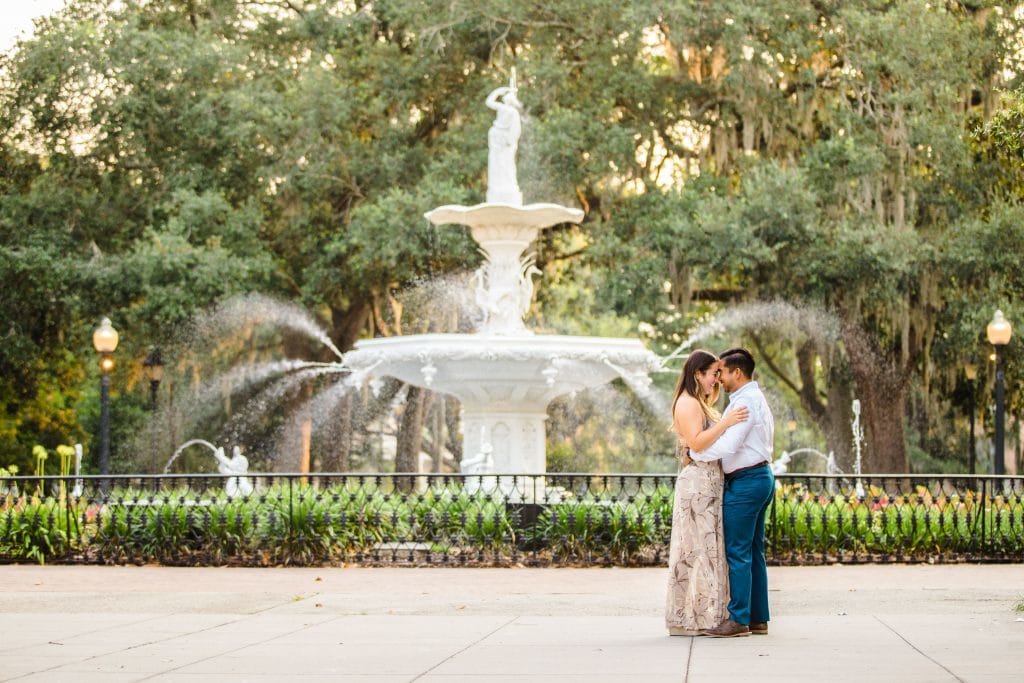 Engagement Photos in Forsyth Park